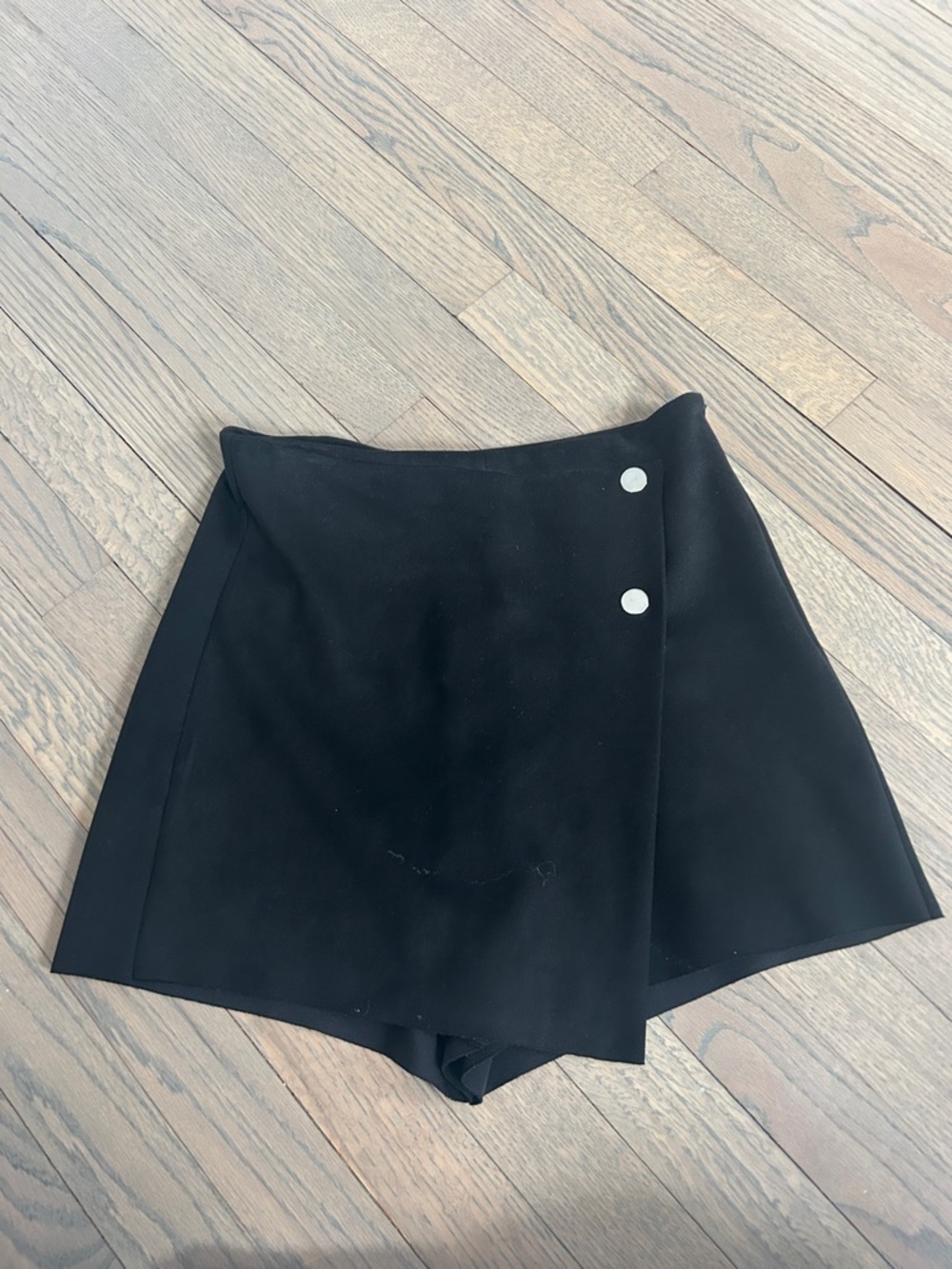 Classic Black Wrap-Style Women’s Shorts